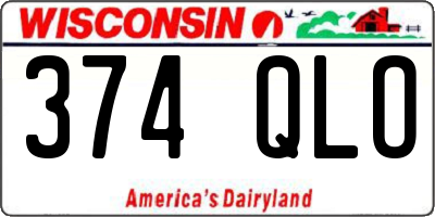 WI license plate 374QLO