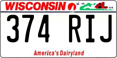 WI license plate 374RIJ