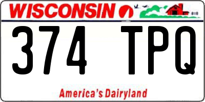 WI license plate 374TPQ