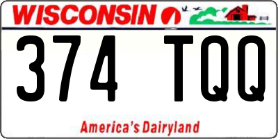 WI license plate 374TQQ