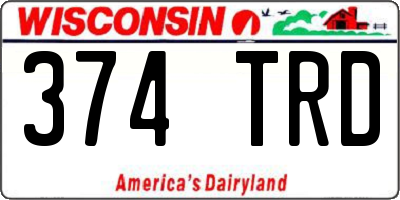 WI license plate 374TRD