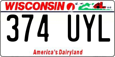WI license plate 374UYL