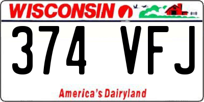 WI license plate 374VFJ