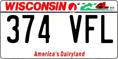 WI license plate 374VFL