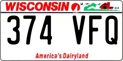 WI license plate 374VFQ