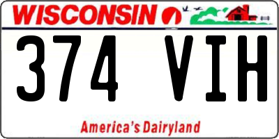 WI license plate 374VIH