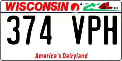 WI license plate 374VPH