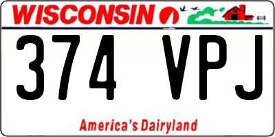 WI license plate 374VPJ