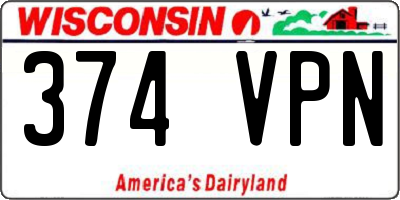 WI license plate 374VPN