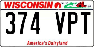 WI license plate 374VPT