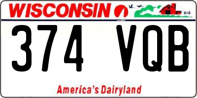WI license plate 374VQB