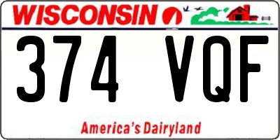 WI license plate 374VQF