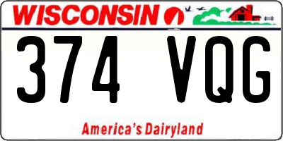 WI license plate 374VQG