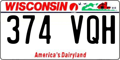 WI license plate 374VQH