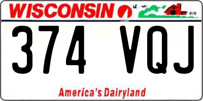 WI license plate 374VQJ