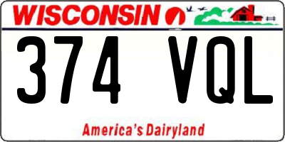 WI license plate 374VQL