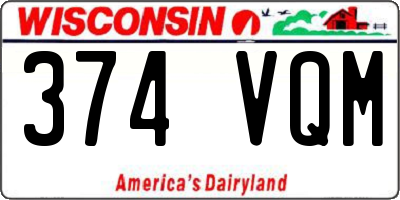 WI license plate 374VQM