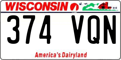 WI license plate 374VQN