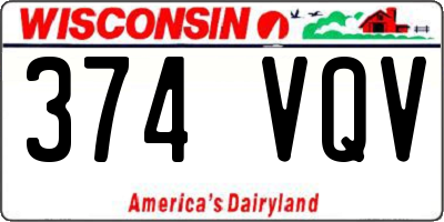 WI license plate 374VQV