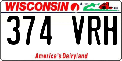 WI license plate 374VRH