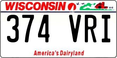 WI license plate 374VRI
