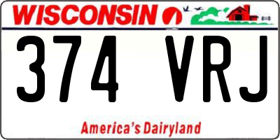 WI license plate 374VRJ