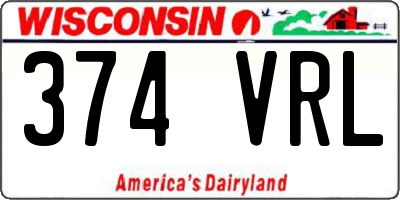 WI license plate 374VRL