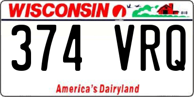 WI license plate 374VRQ