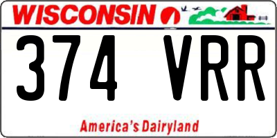 WI license plate 374VRR