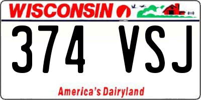 WI license plate 374VSJ