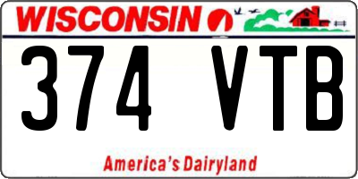 WI license plate 374VTB