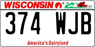 WI license plate 374WJB
