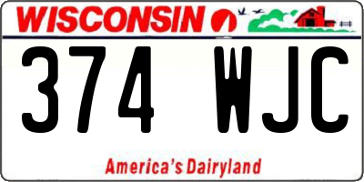 WI license plate 374WJC