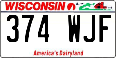 WI license plate 374WJF