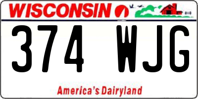 WI license plate 374WJG