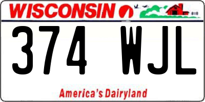 WI license plate 374WJL
