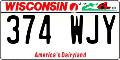 WI license plate 374WJY