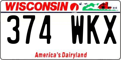 WI license plate 374WKX