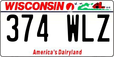 WI license plate 374WLZ