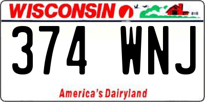 WI license plate 374WNJ