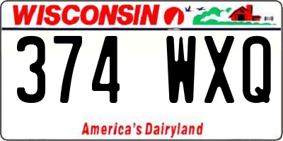 WI license plate 374WXQ