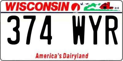 WI license plate 374WYR