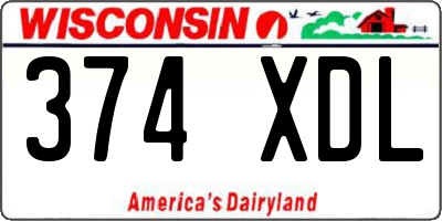 WI license plate 374XDL