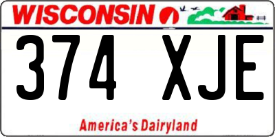 WI license plate 374XJE