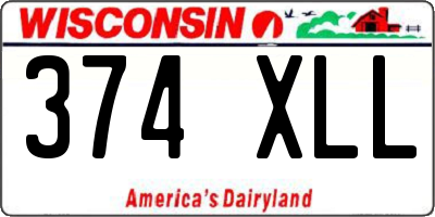 WI license plate 374XLL