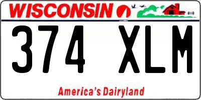 WI license plate 374XLM