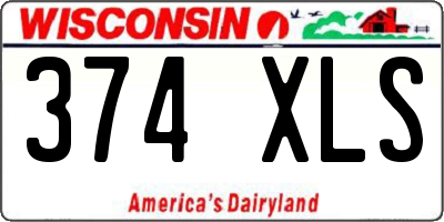 WI license plate 374XLS