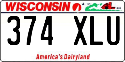 WI license plate 374XLU