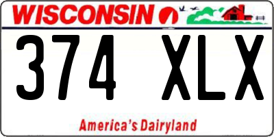 WI license plate 374XLX