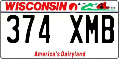WI license plate 374XMB